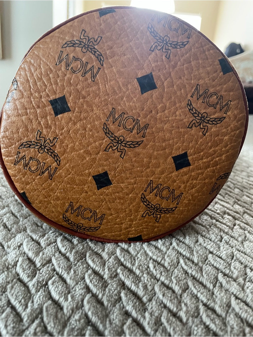 MCM Cognac Visetos Drawstring Crossbody - Picture 10 of 10